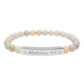 Copy of Engravable Natural Stone Stretch Bar Bracelet — Personalized Beaded Bracelet for Men & Women